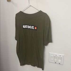 Nike Dark Green Tee with Iconic Slogan